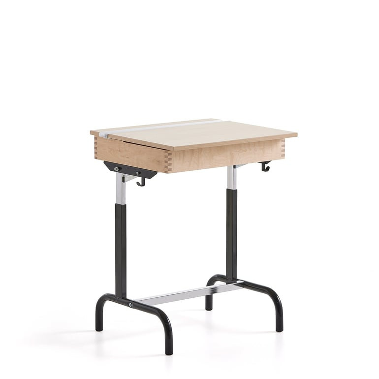 Školní lavice 188, HPL, antracitově šedá/bříza