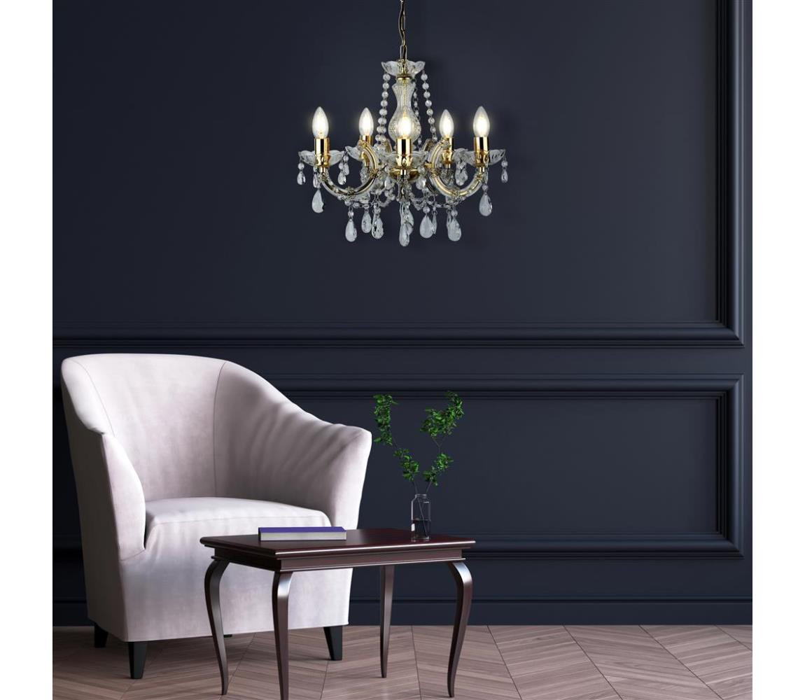 Searchlight Searchlight 699-5 - Lustr na řetězu MARIE 5xE14/40W/230V