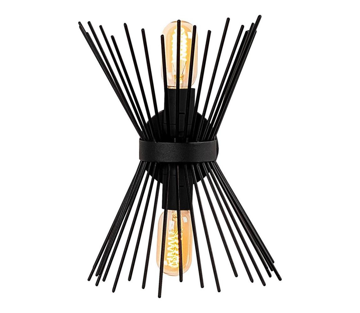 Nástěnné svítidlo KIRPI 2xE27/40W/230V černá