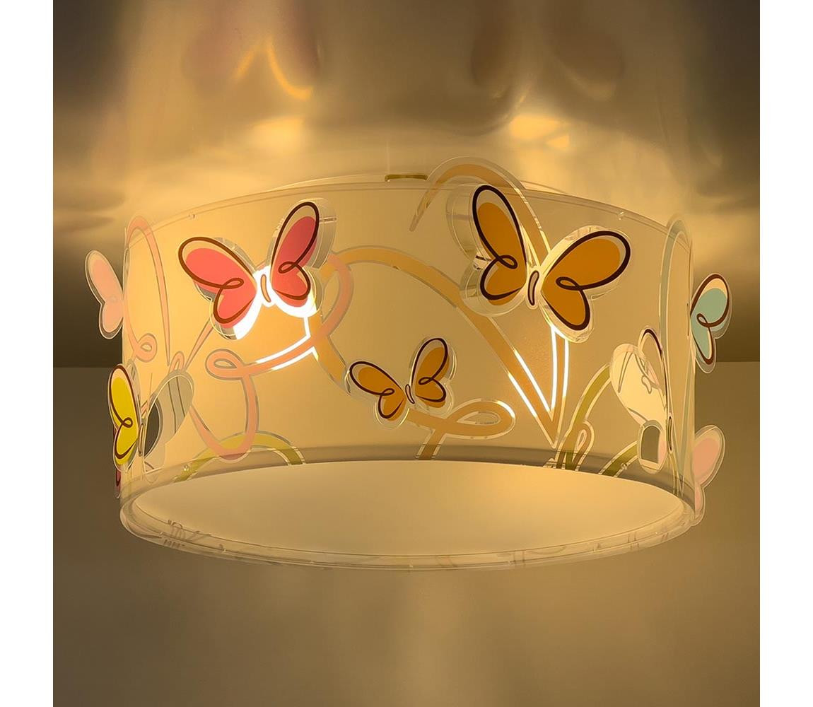 Dalber Dalber 62146 - Dětské stropní svítidlo BUTTERFLY 2xE27/60W/230V
