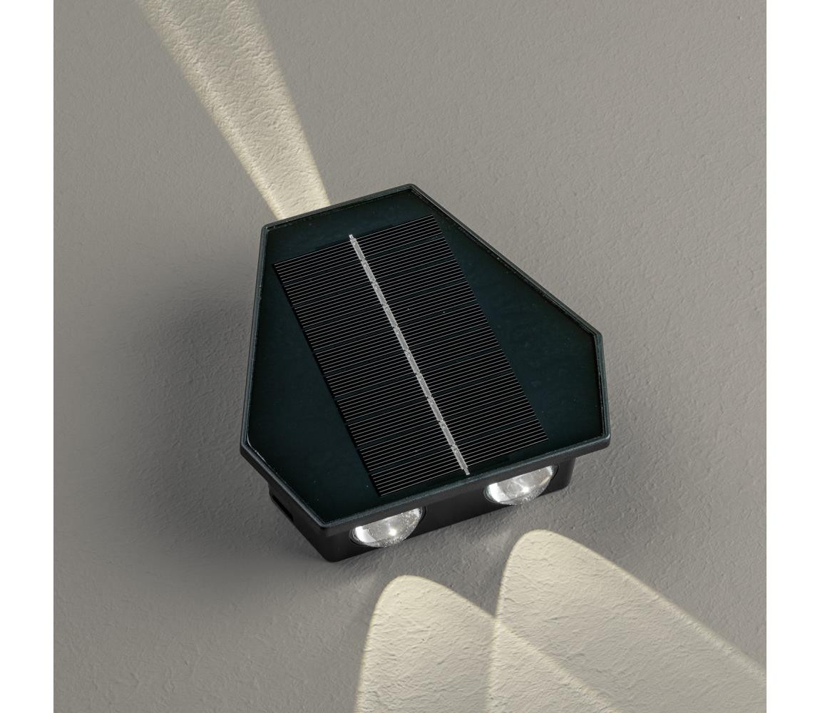 08488L - LED Solární nástěnné svítidlo se senzorem LED/2W/5V IP54