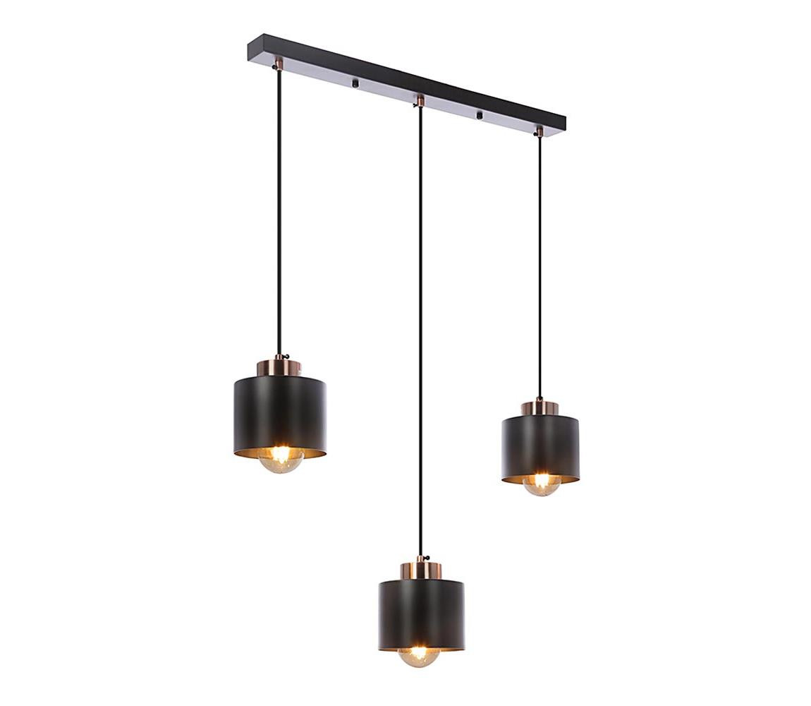 Lustr na lanku OLENA 3xE27/60W/230V černá