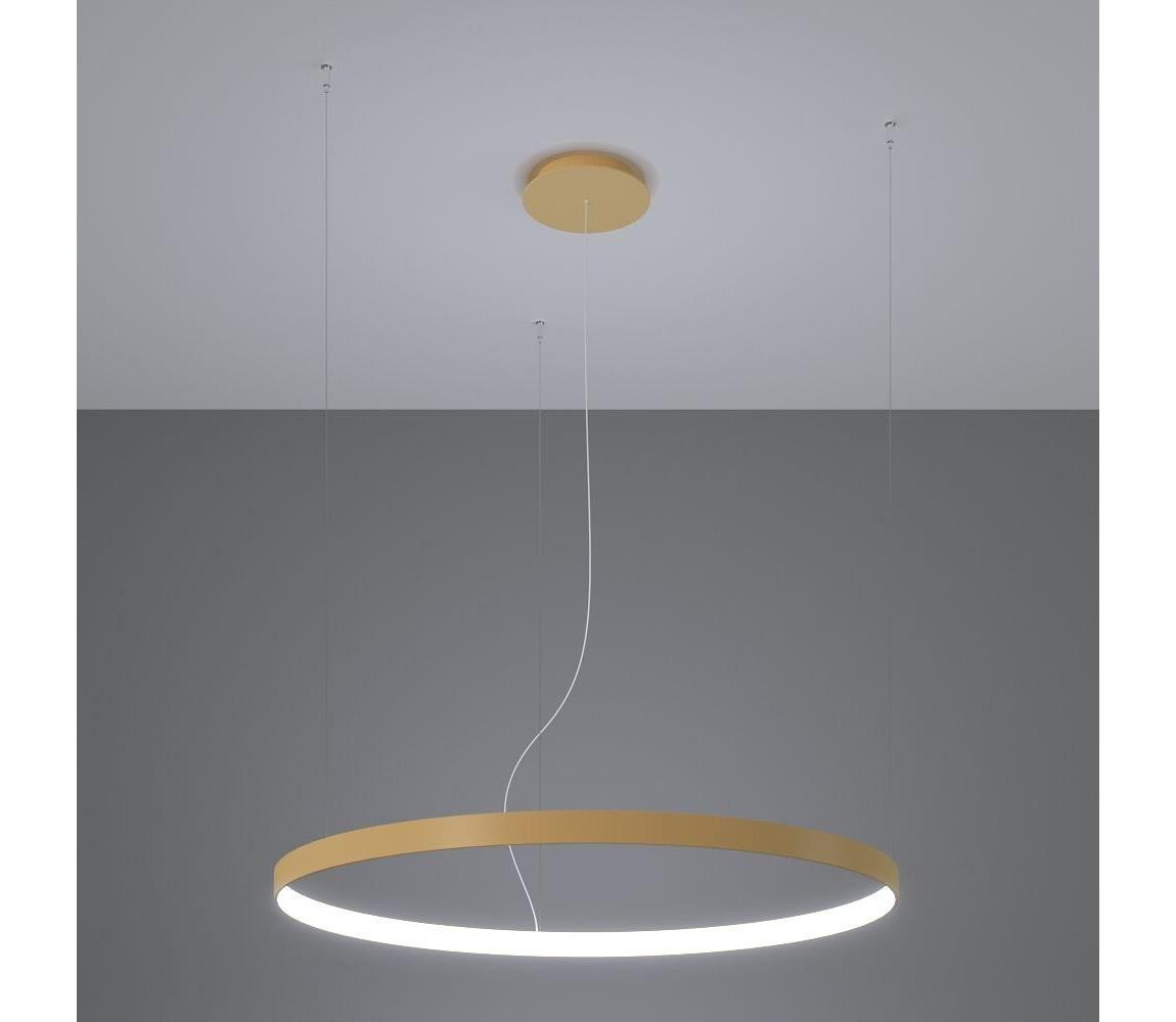 Thoro Thoro TH.181 - LED  Lustr na lanku RIO LED /50W/230V CRI95 4000K pr. 78 cm zlatá