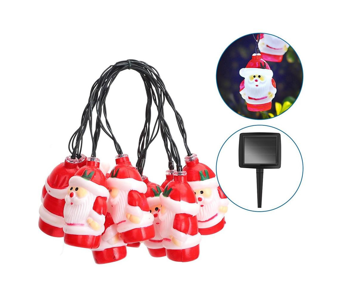 B.V.  - LED Vánoční solární řetěz 10xLED/3,8 m IP44 studená bílá