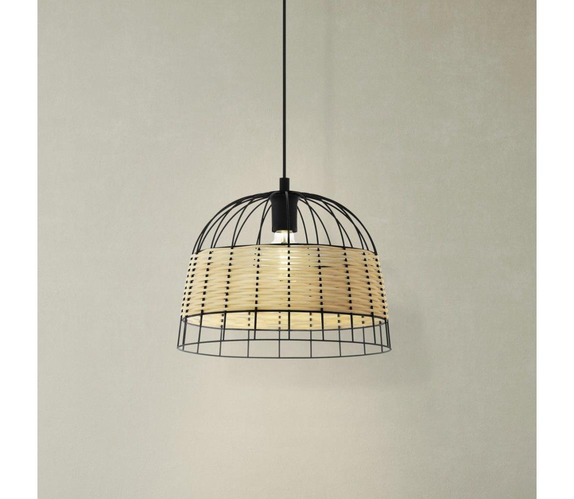 Eglo Eglo 55709 - Lustr na lanku ANWICK 1xE27/40W/230V ratan