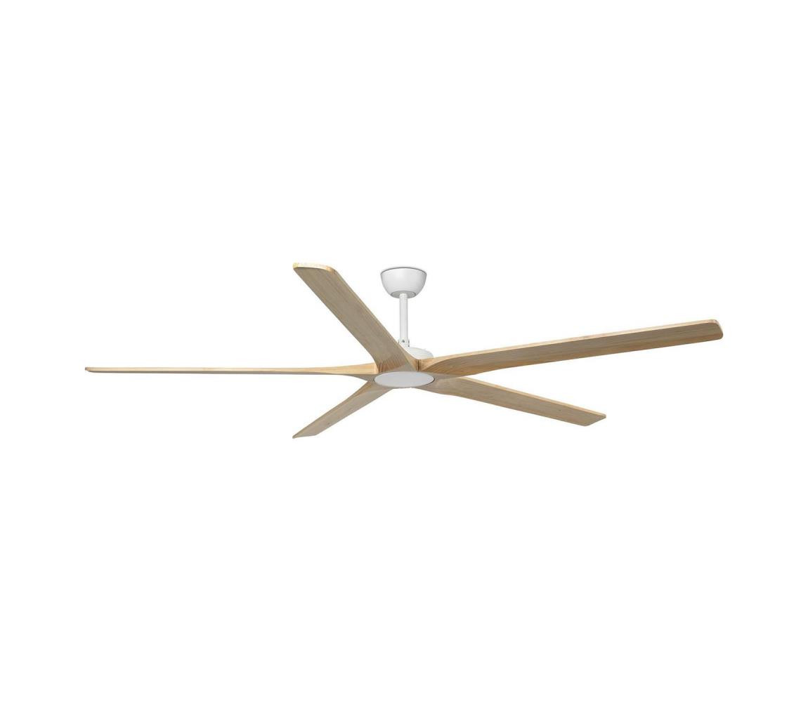 FARO Barcelona FARO 34191WT - Stropní látor BIGWOOD XL borovice/bílá pr. 200 cm WT + DO