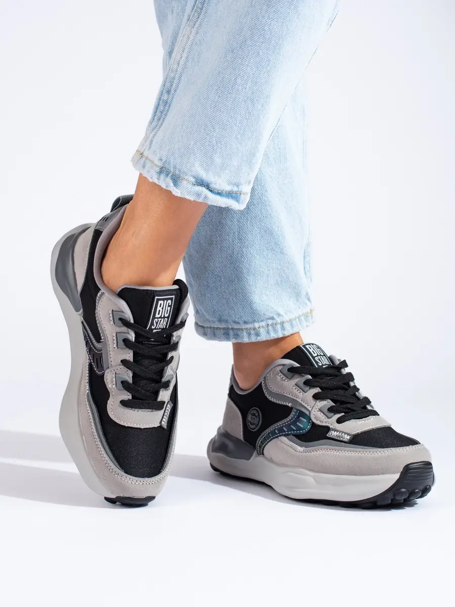 Módní šedé tenisky dámské bez podpatku