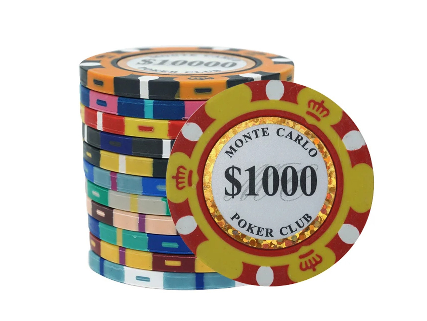Kusový žeton na poker Monte Carlo Pokerclub 1000