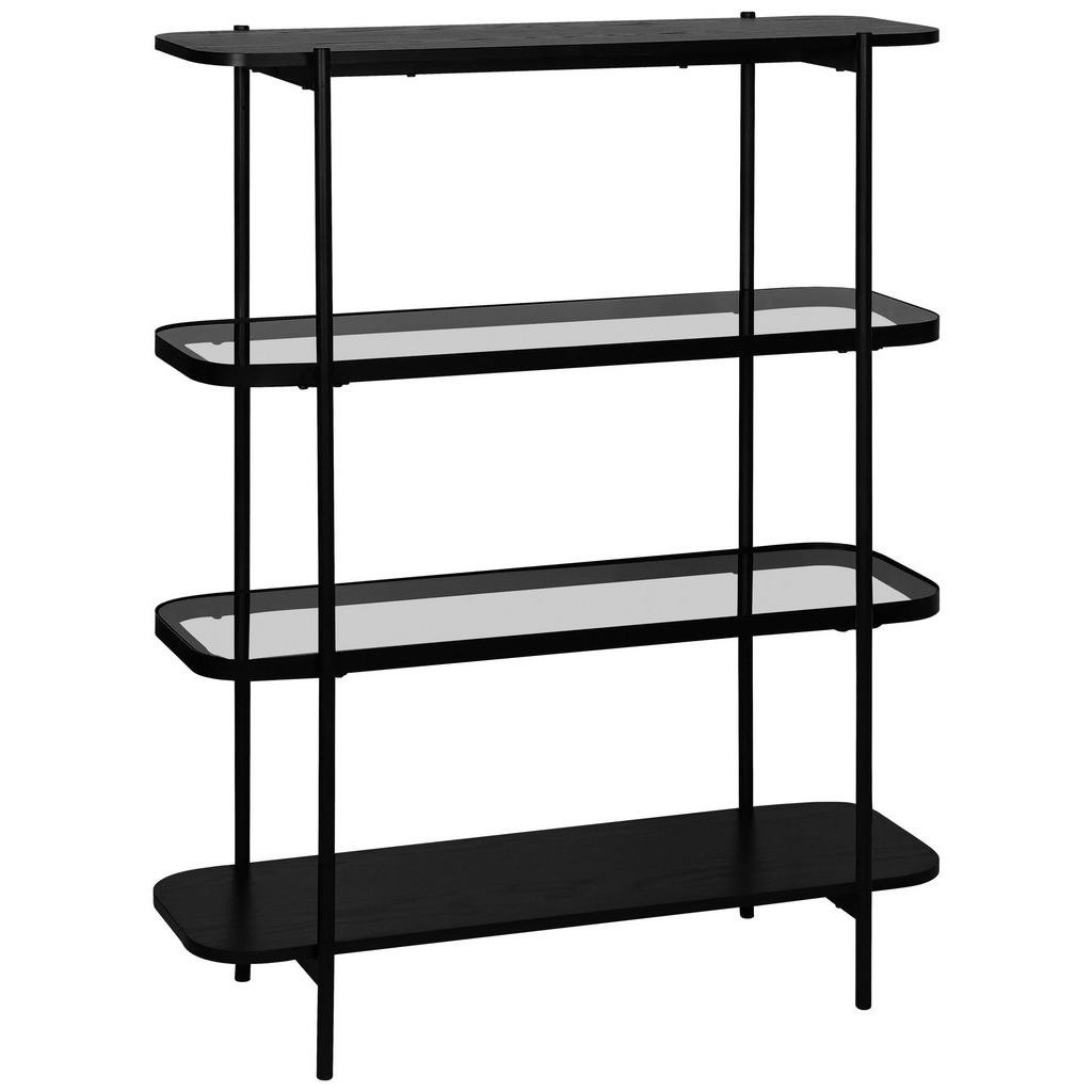 Xora REGÁL, šedá, černá, železo, 90/120/34 cm