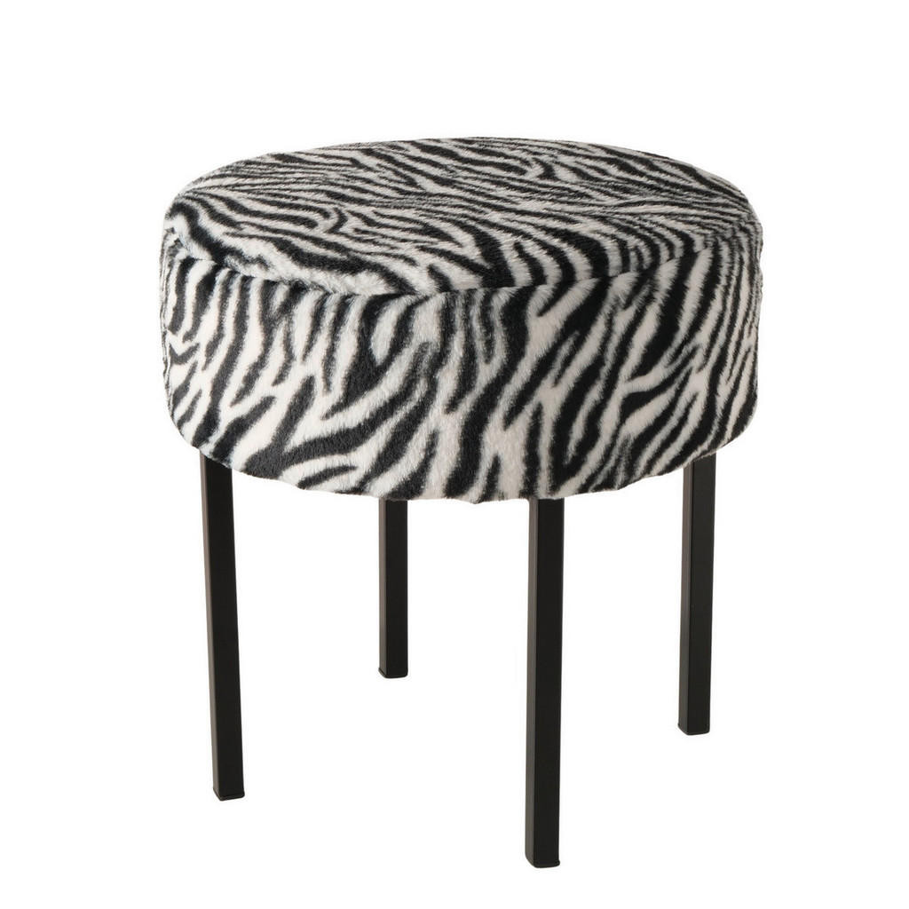 XXXL TABURET, kov, textil, 44/44/43 cm