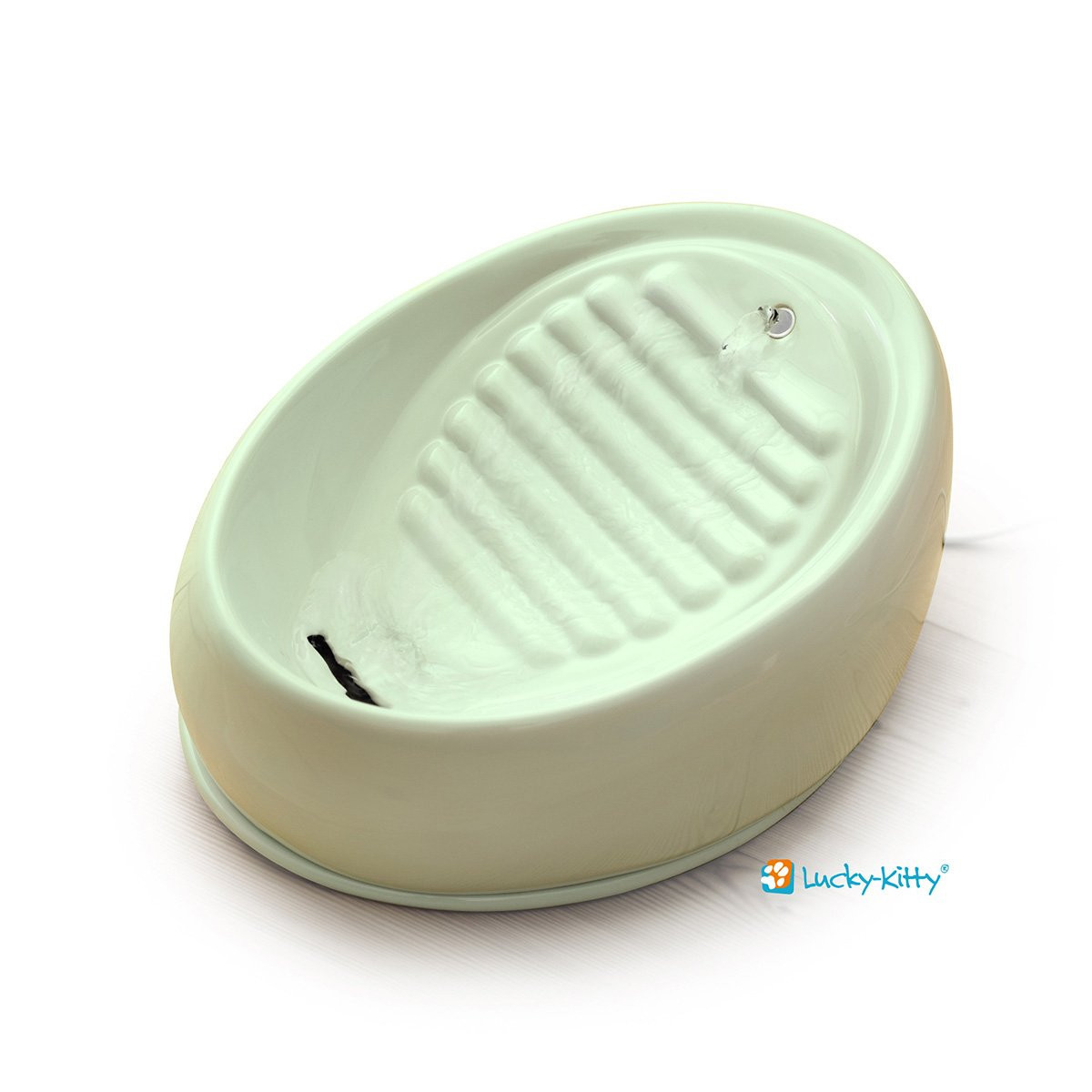 Lucky-Kitty Keramická kočičí fontána zelená