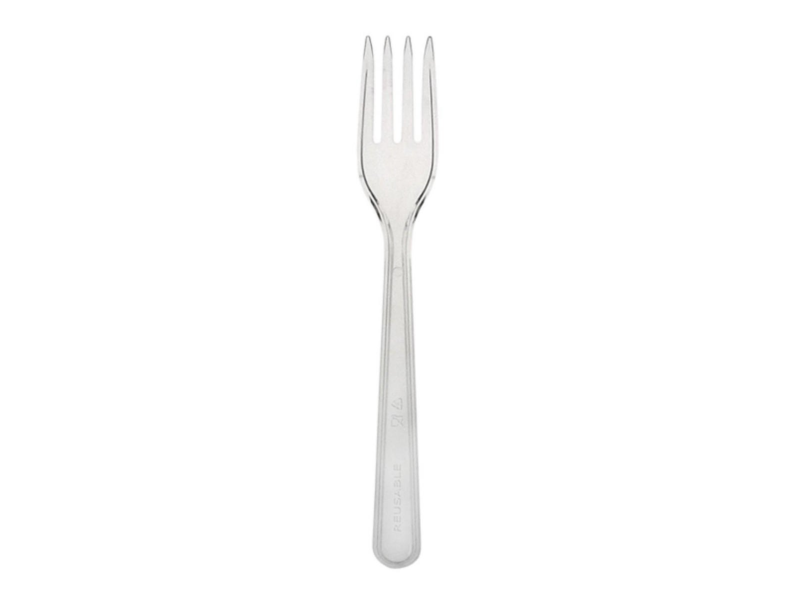 Vidličky jídelní Venice - Reuse - 18 cm, transparentní, 100 ks