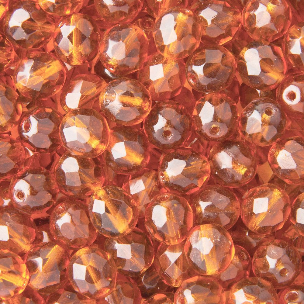 Manumi české broušené korálky 8mm Topaz - 110 ks