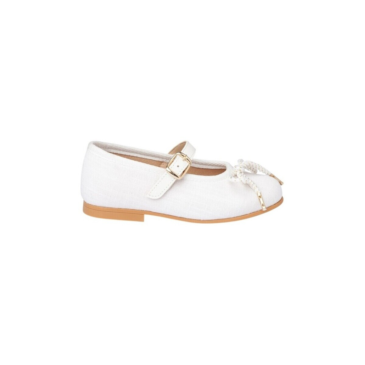 Angelitos  1557 BAILARINA LINO HEBILLA Blanco  Bílá