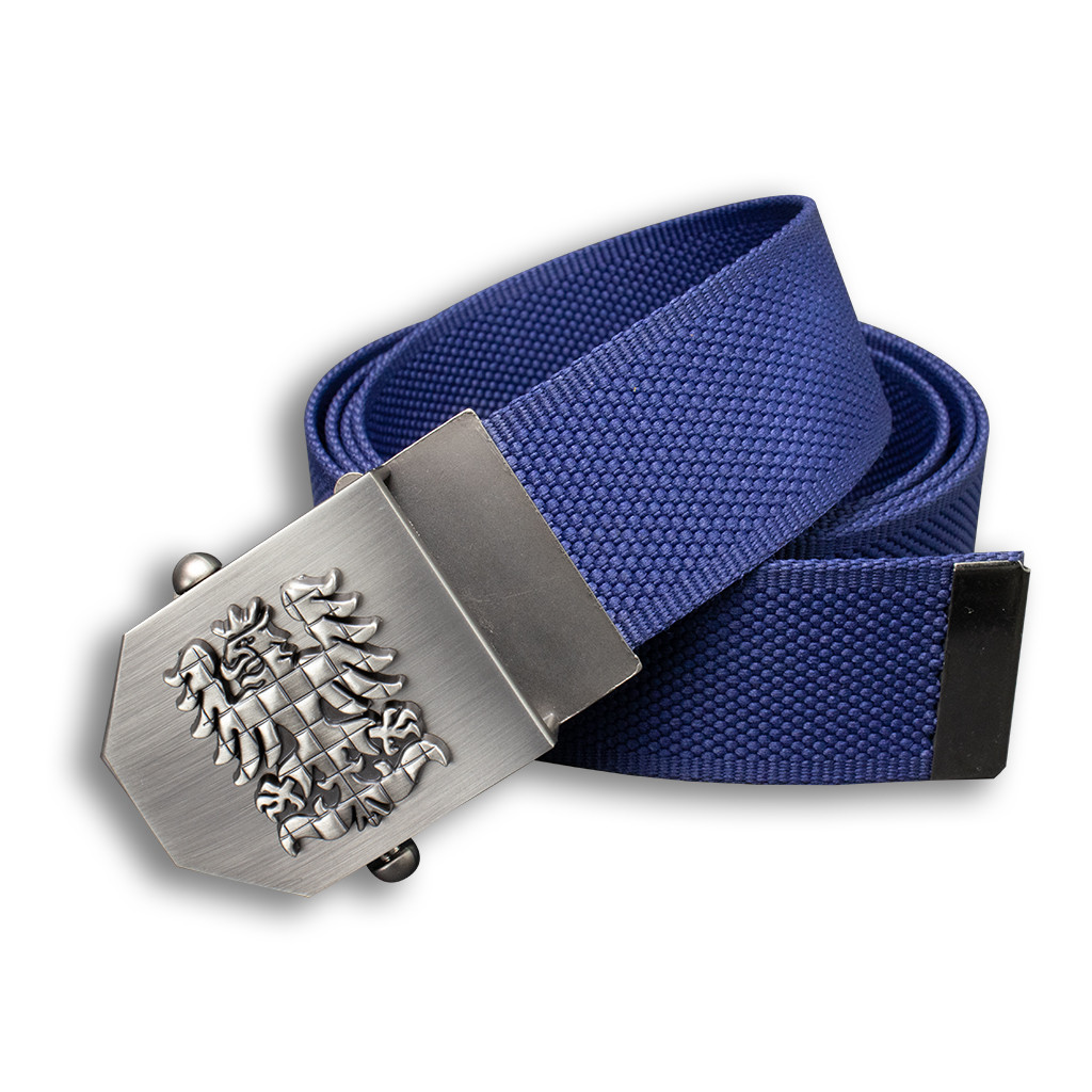 Opasek Moravská orlice 4 cm nastavitelný - modrý, 150