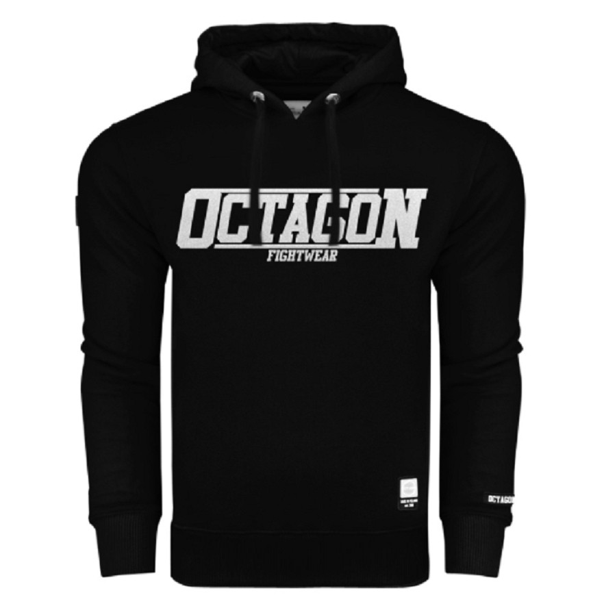 Mikina s kapucí Octagon Fight Wear 2022 - černá-bílá, XXL