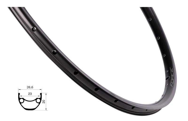 Force Ráfek XC DISC 622x23, 36děr, černý