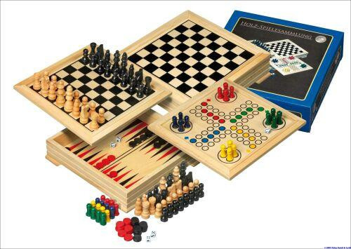 Philos Spiele Dřevěný soubor her DeLuxe mini
