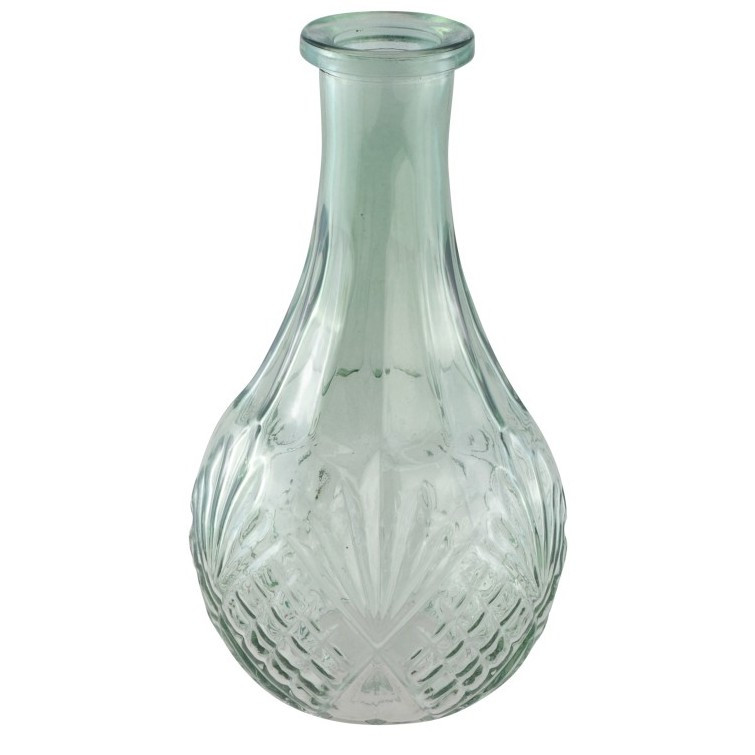 Váza skleněná zelená 10x18cm
