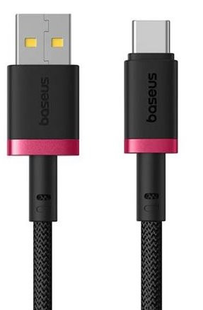 Rychlonabíjecí kabel Baseus Dura USB/USB-C 2m 60W černo červený