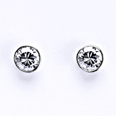 Stříbrné náušnice na šroubek se lavendrem NŠ 1050 L