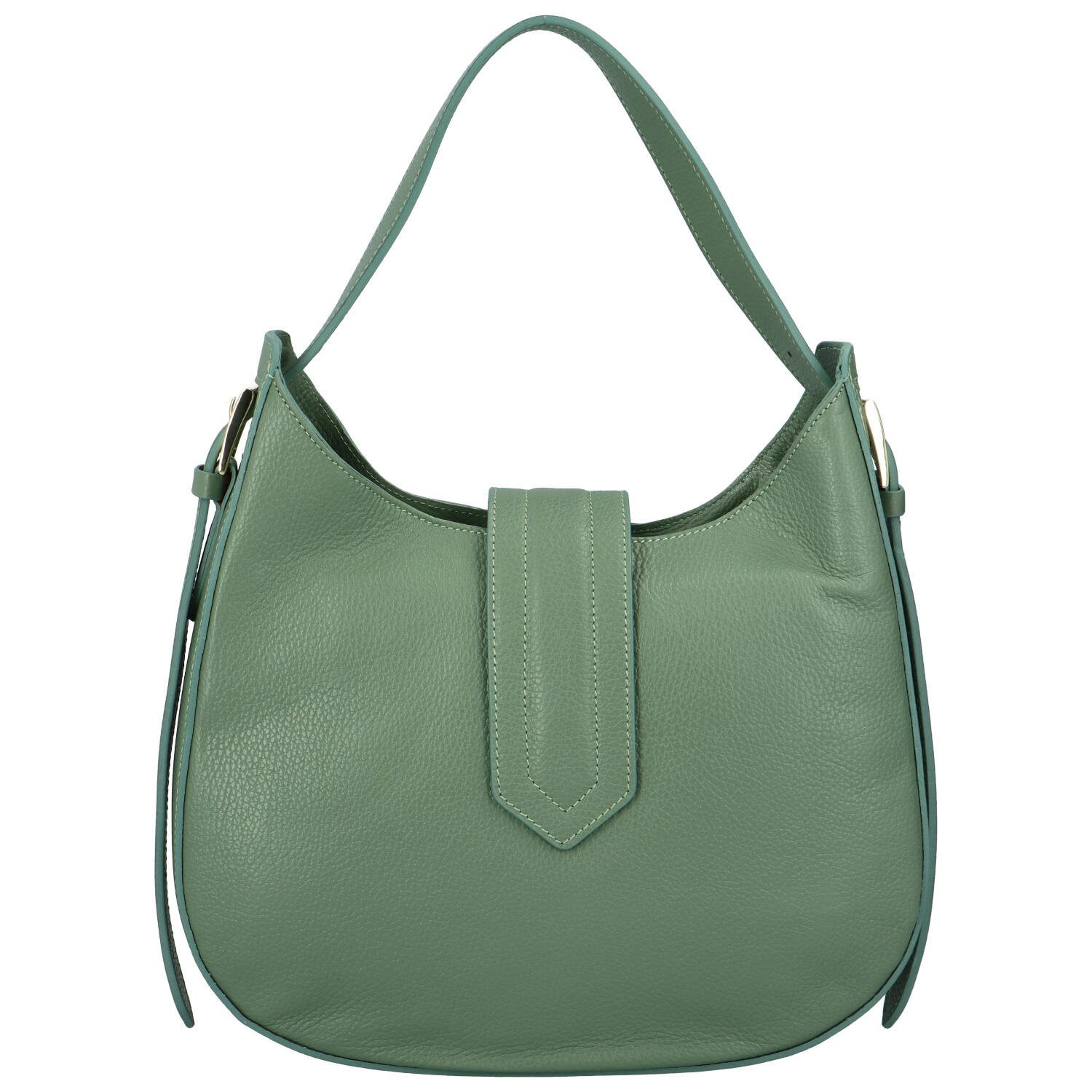 Nadčasová kožená kabelka do ruky Elegantico, světle zelená