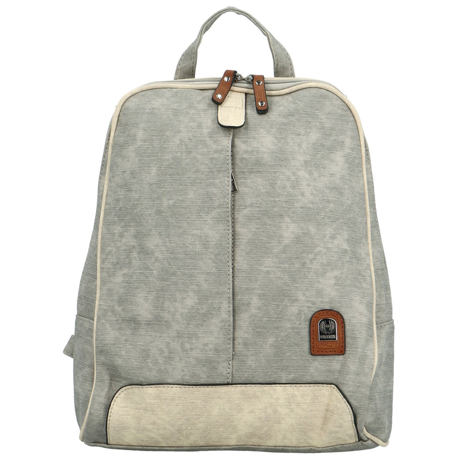 Trendy dámský koženkový batoh Timotheus, šedý