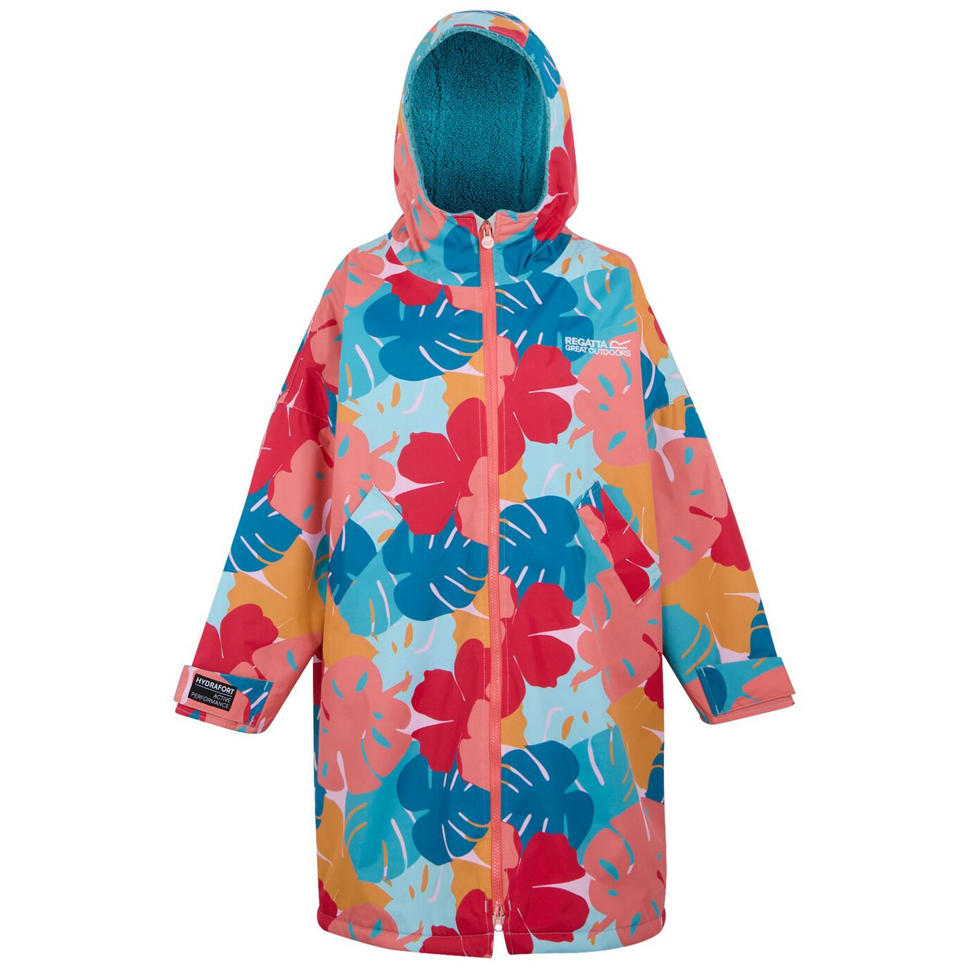 Župan Regatta Junior Waterproof Changing Robe Dětská velikost: 135-158 / Barva: modrá/růžová