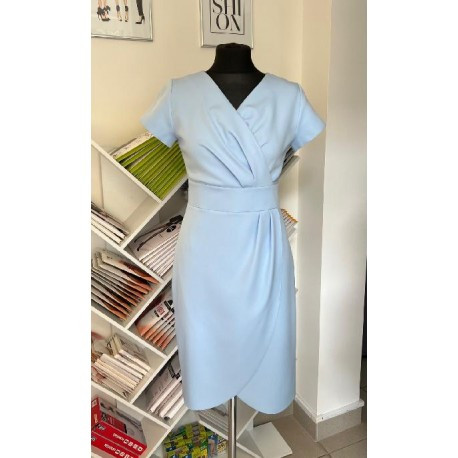 Světle modré pouzdrové šaty SALMA, Velikost 40, Barva Světle modrá Anna Grace 0020029