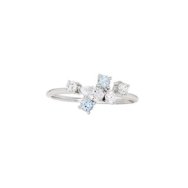 Prsten se syntetickými kameny 126-393-8463 60