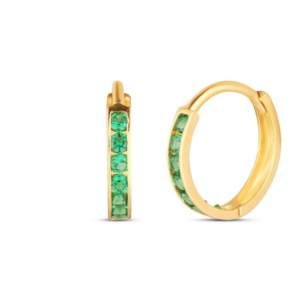 Náušnice se syntetickými kameny 236-238-GE0580 0.60g