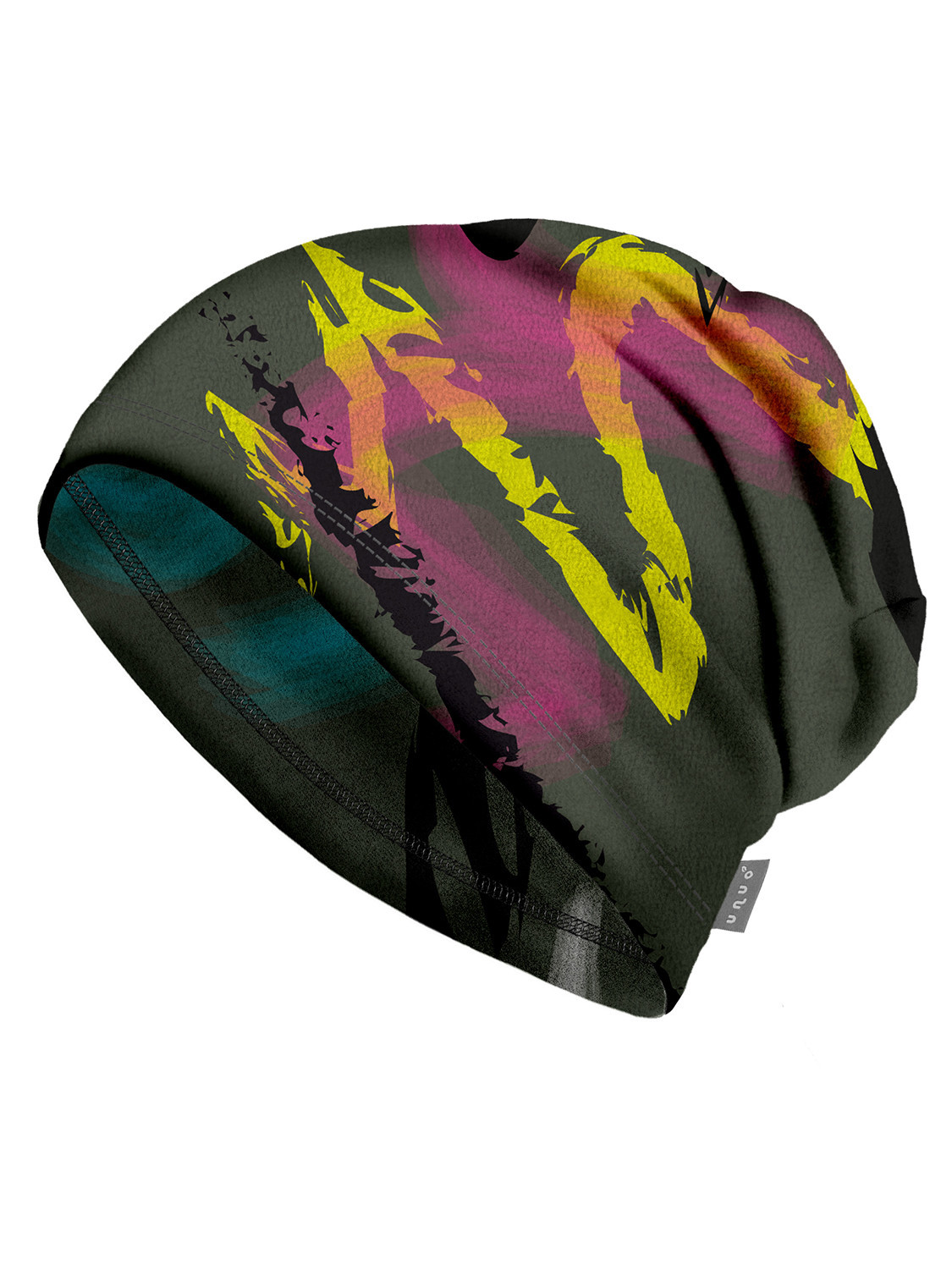 Unuo Unuo, Dětská čepice fleecová Homeless, Khaki, Fantazie Velikost: M (49-52 cm) 8596227140121