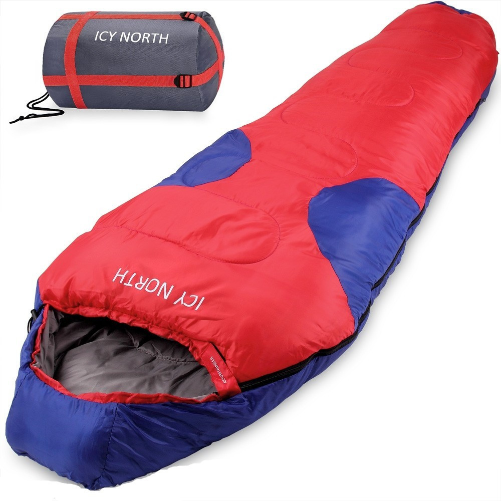 Goleto Spací pytel Icy North - 230 x 82 cm do -13 ° C | červeno-modrý