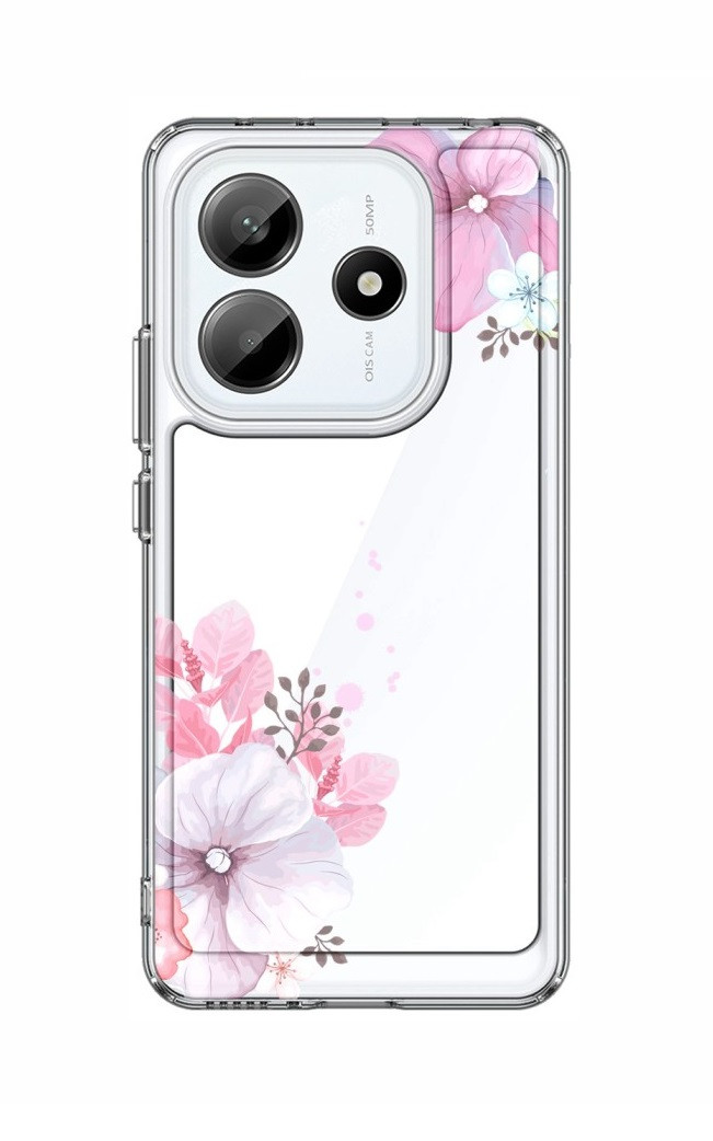 Kryt TopQ Image Xiaomi Redmi Note 14 5G pevný Violet Blossom 136594