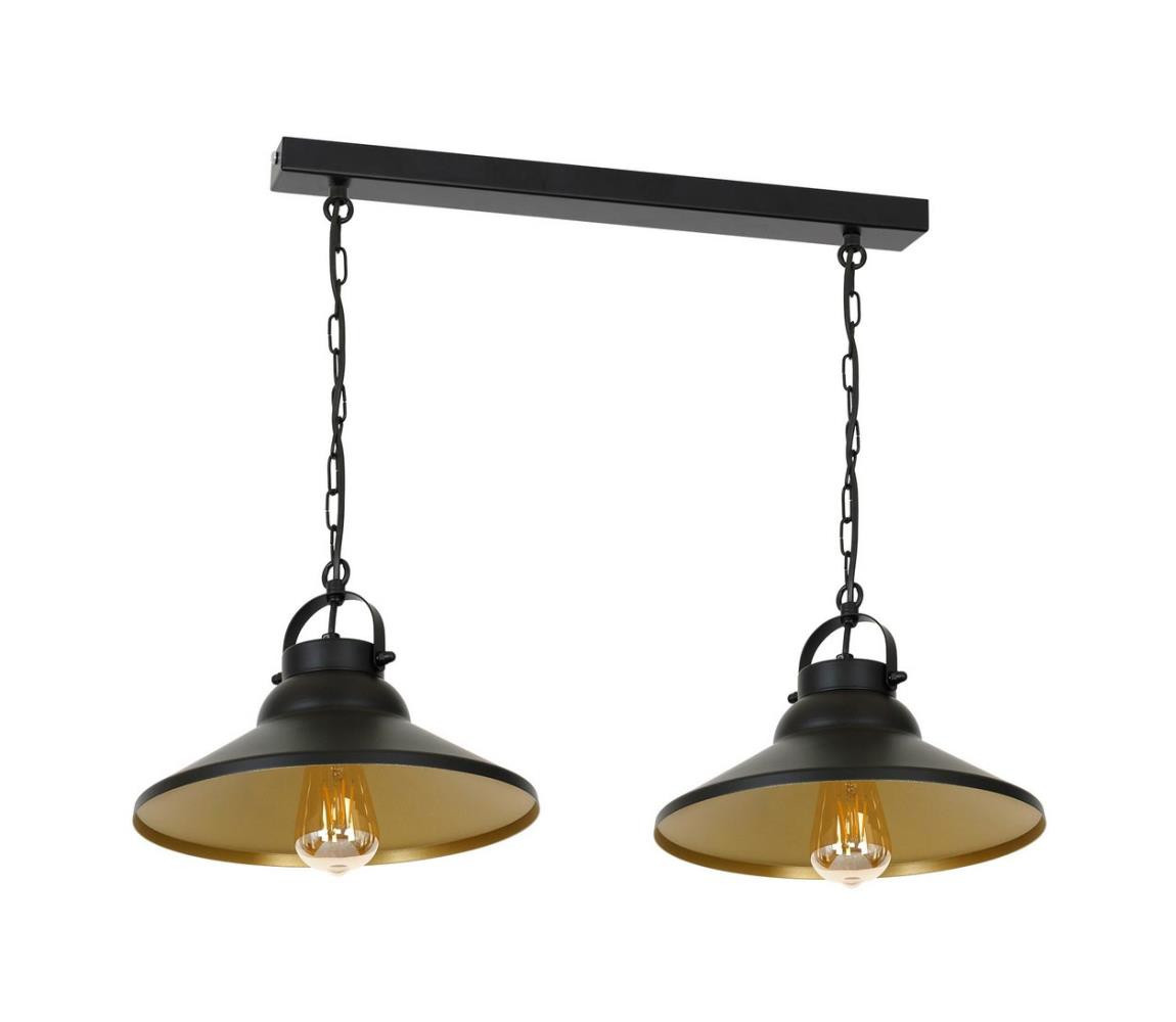 Lustr na řetězu IRON 2xE27/60W/230V