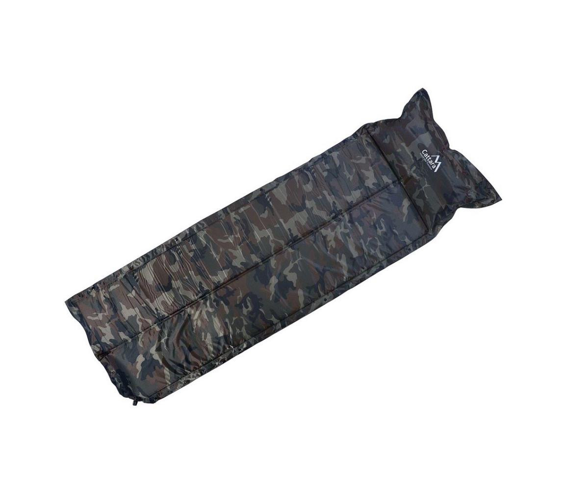 Samonafukovací karimatka s polštářem maskáčová