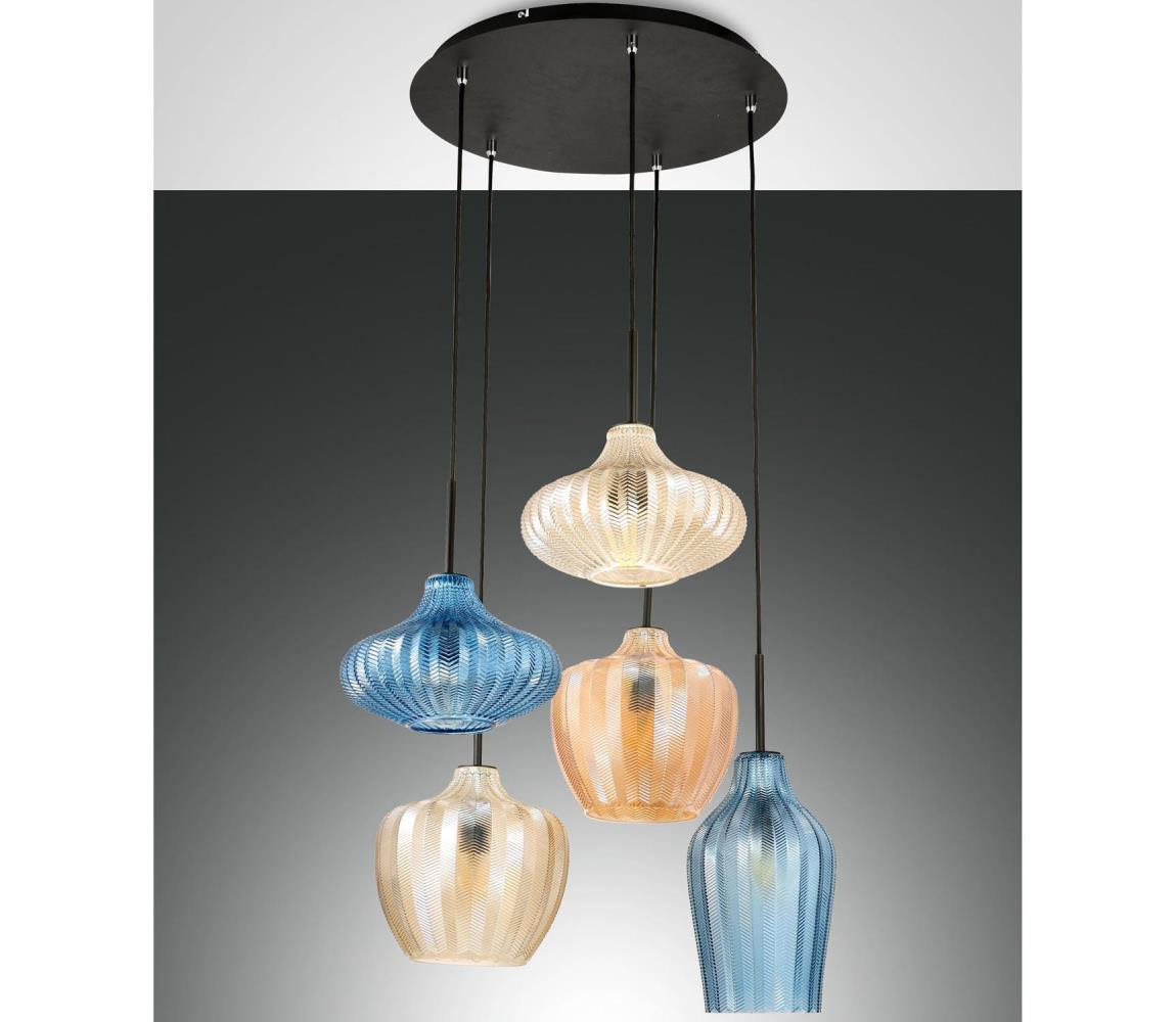 Fabas Luce Fabas Luce 3725-49-363 - Lustr na lanku OLBIA 5xE27/40W/230V