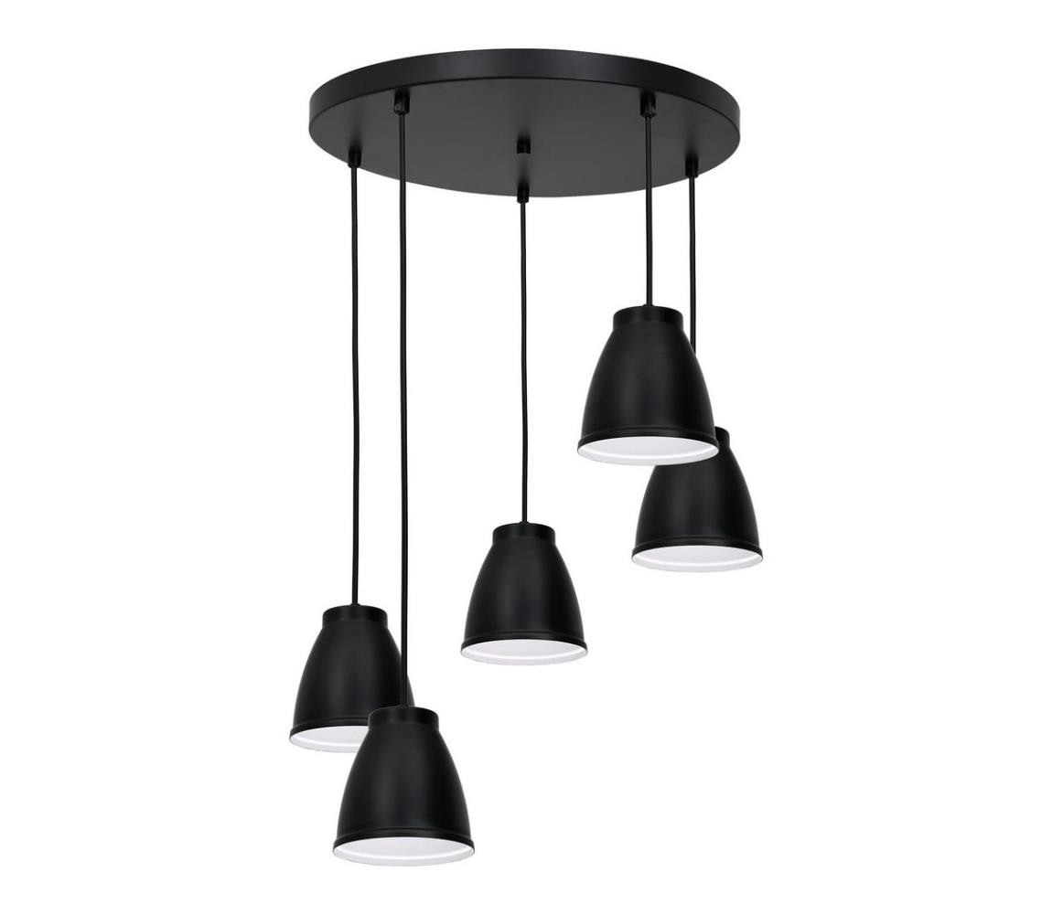 Lustr na lanku CARYON 5xE14/60W/230V černá