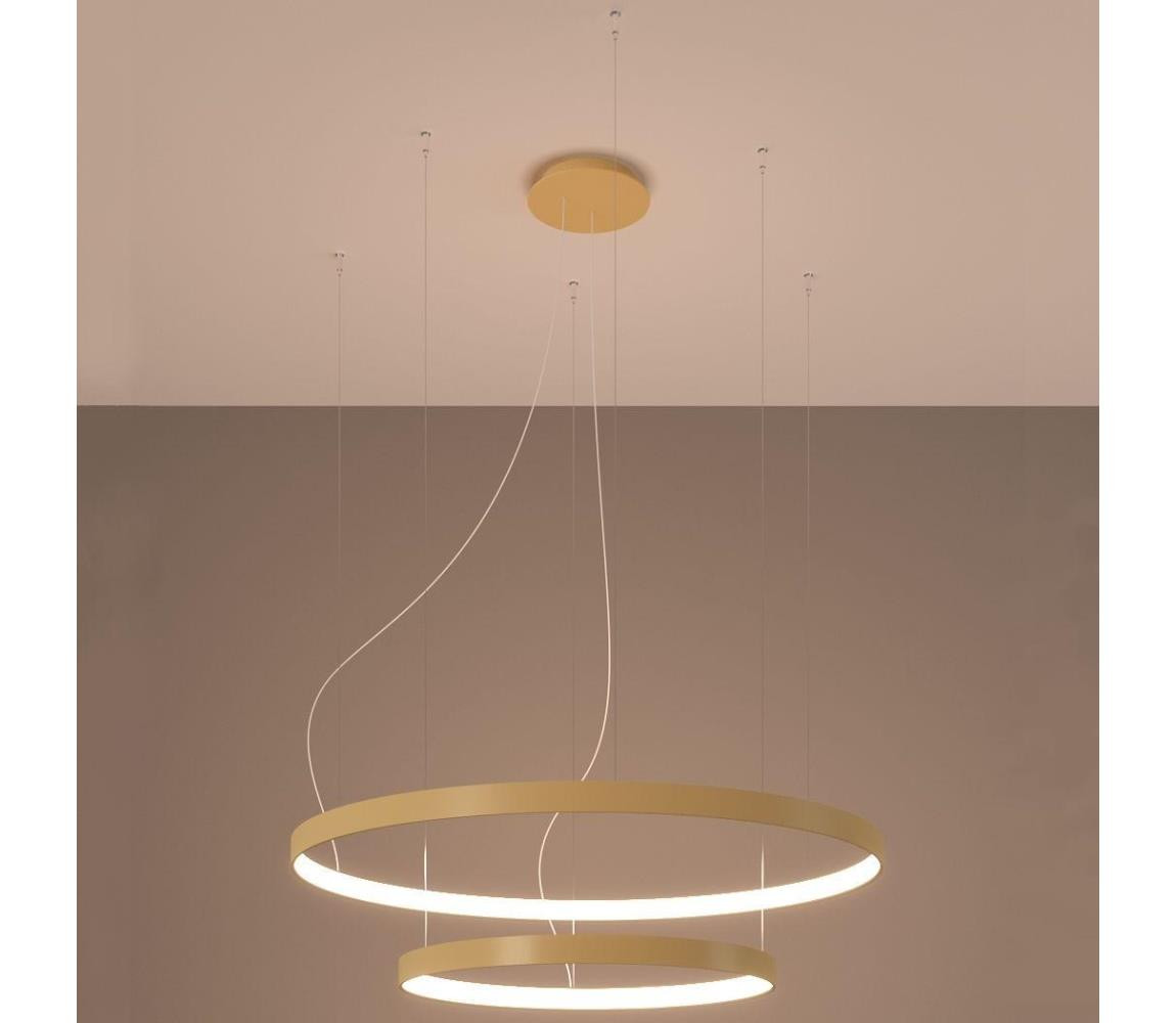 Thoro Thoro TH.214 - LED Lustr na lanku RIO LED/80W/230V CRI90 3000K zlatá