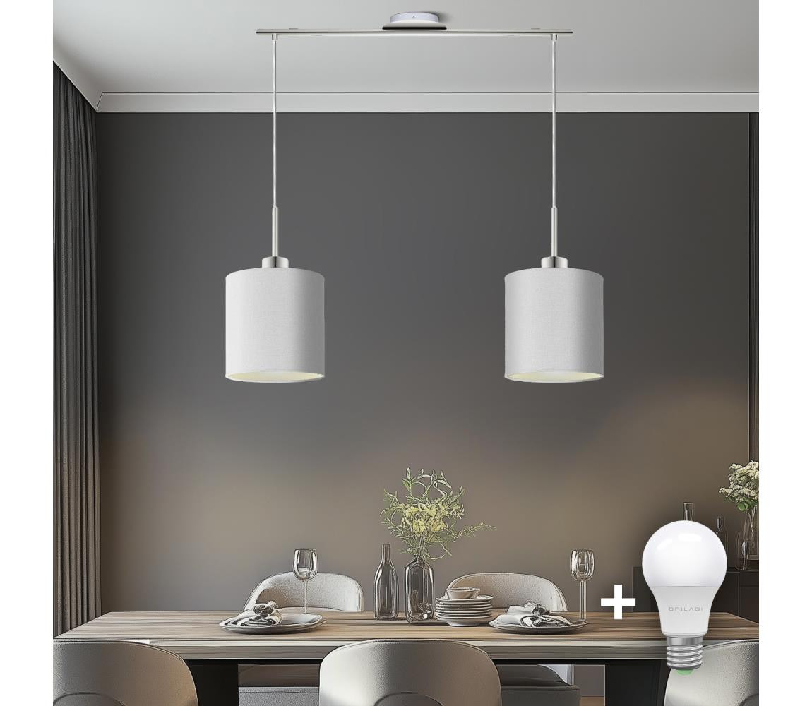 Eglo Eglo - LED  Lustr na lanku TUNJA 2xE27/60W/230V bílá