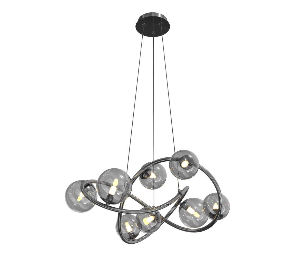 Wofi Wofi 7014-805 - LED Lustr na lanku NANCY 8xG9/3,5W/230V černá/chrom