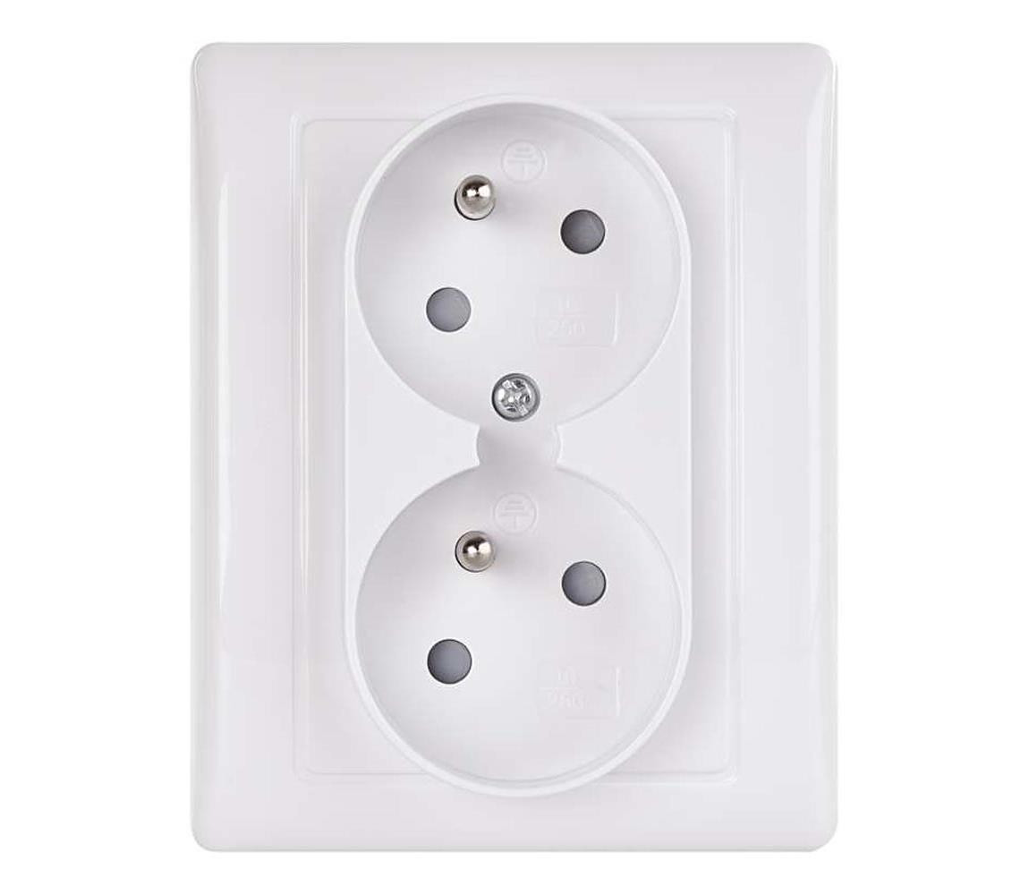 Dvojitá zásuvka domovní FRENCH 250V/16A