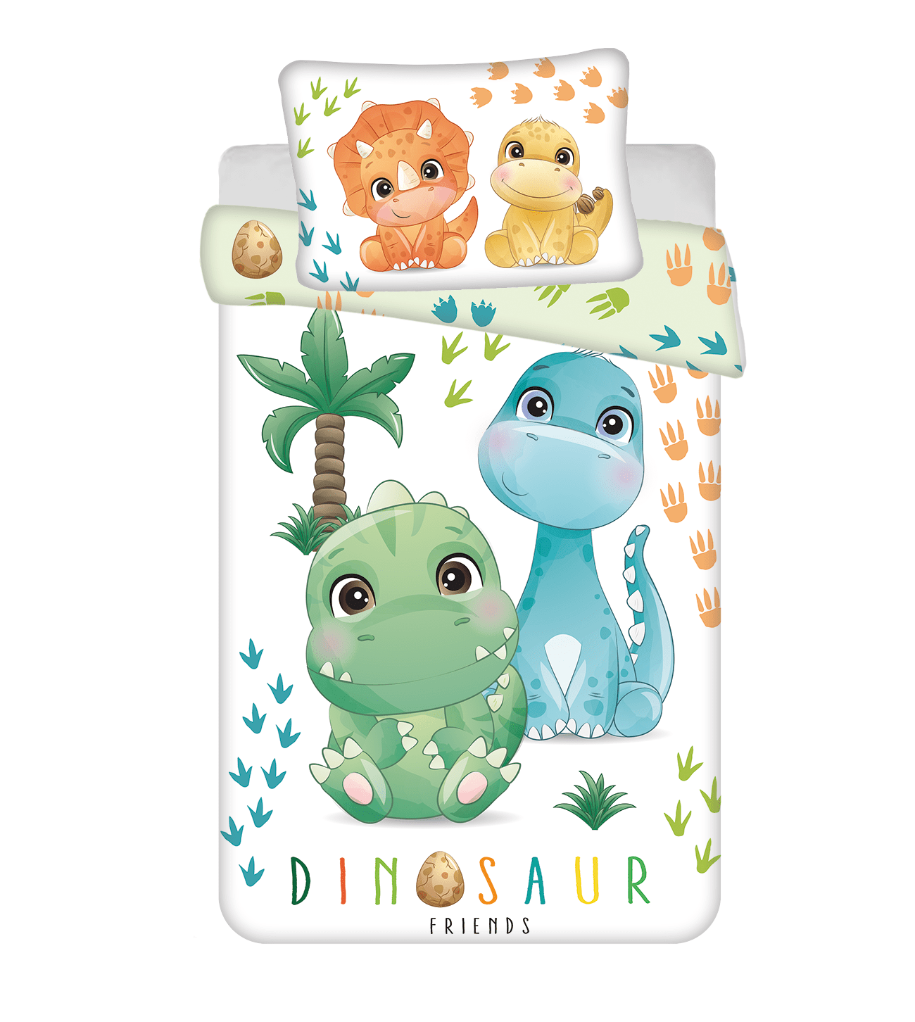 Jerry Fabrics Povlečení do postýlky 100x135 + 40x60 cm - Dino 