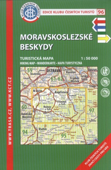 KČT 96 Moravskoslezské Beskydy 1:50 000