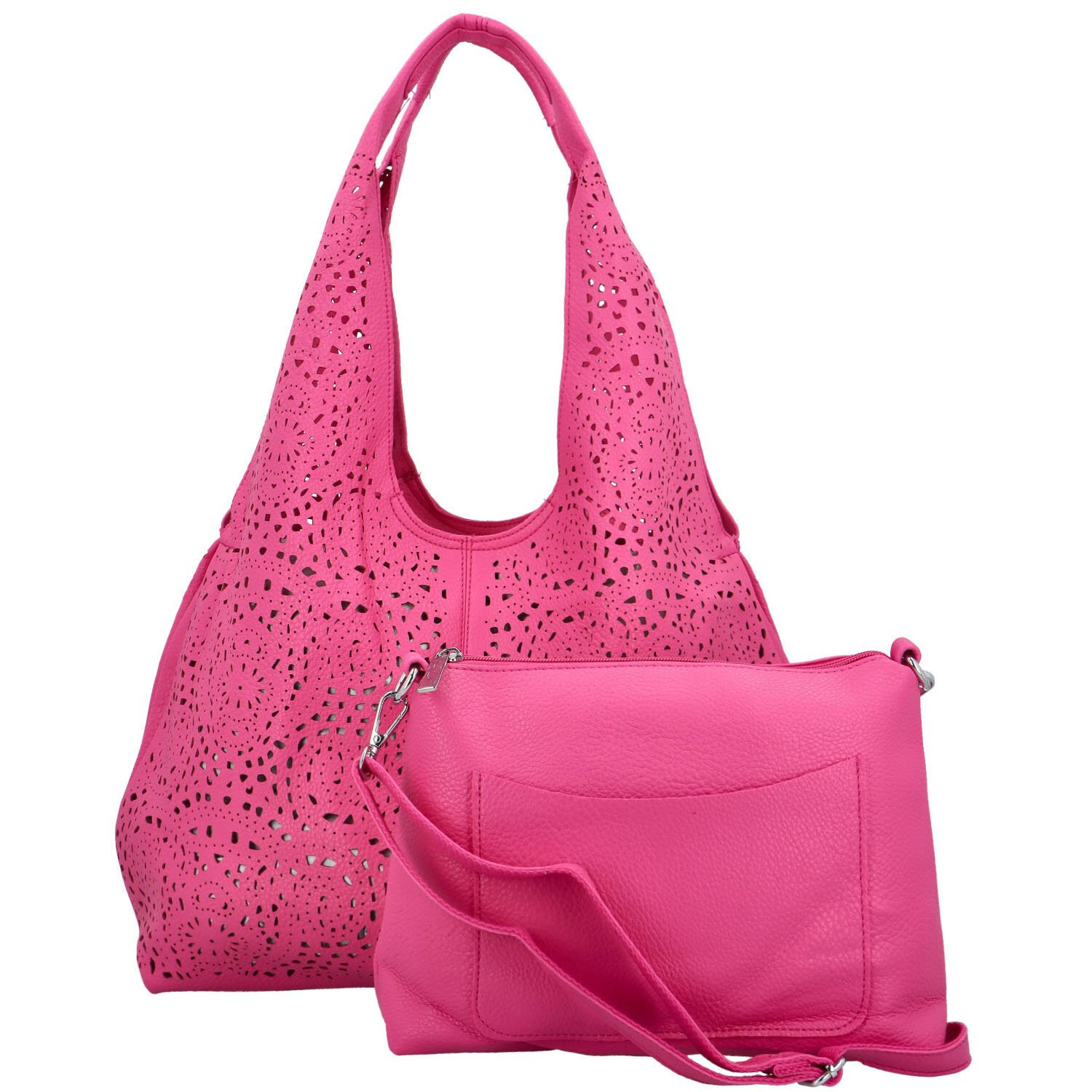 Dámský set kabelek fuchsiový - Paolo bags Seleuca růžová