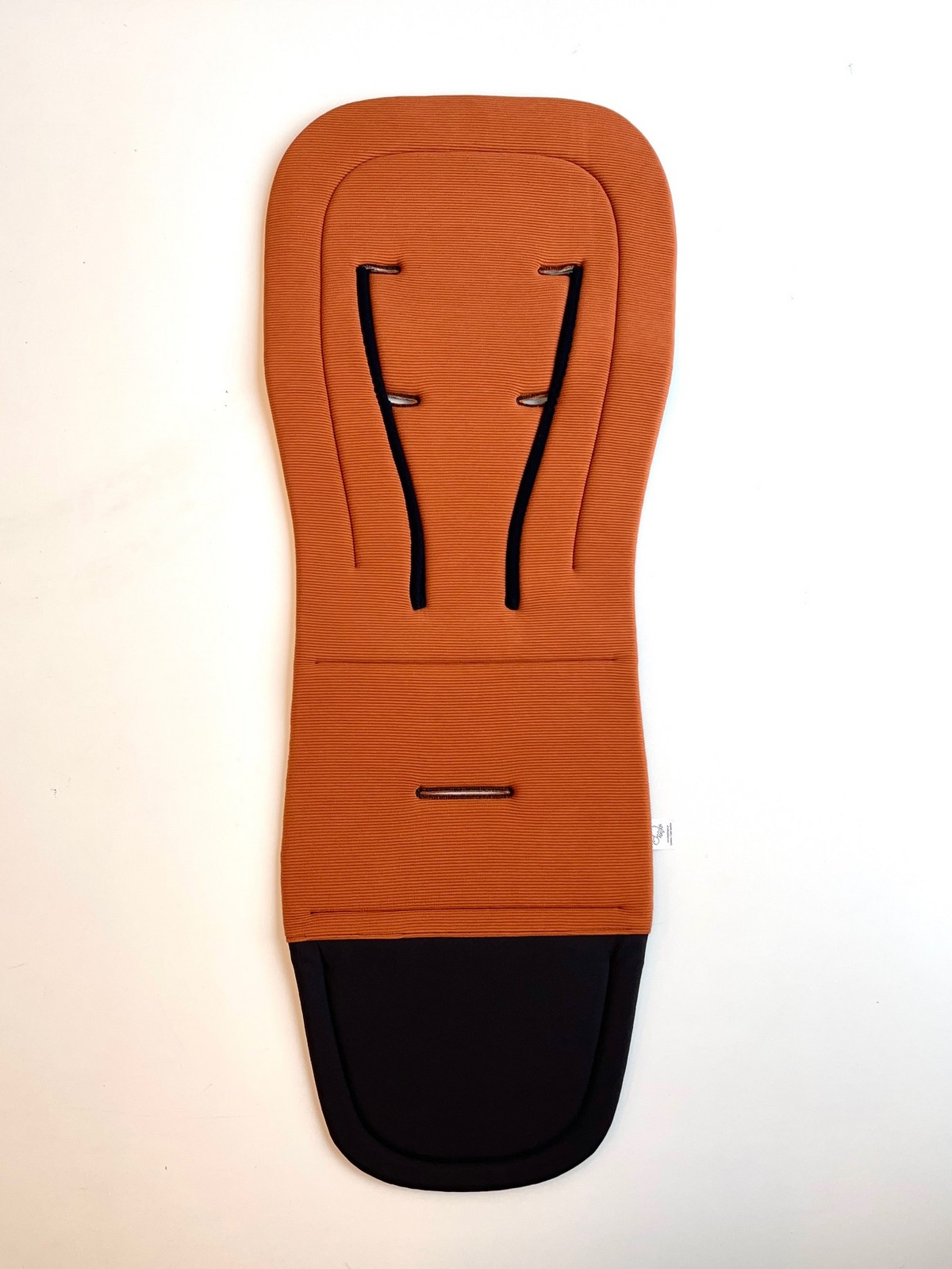 Kidiloo Univerzální podložka do kočárku, žebrovaný úplet Cognac