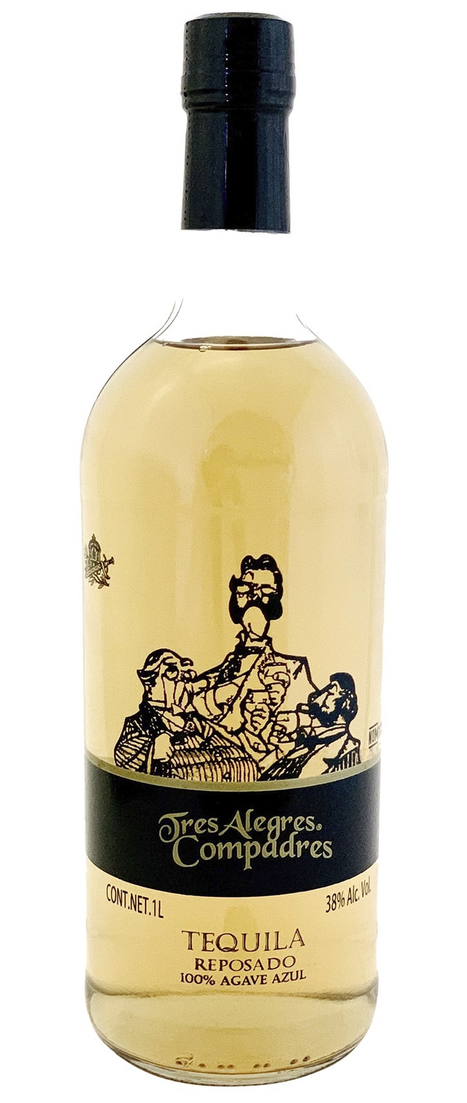 Tequila Tres Alegres 38 % Reposado  1l