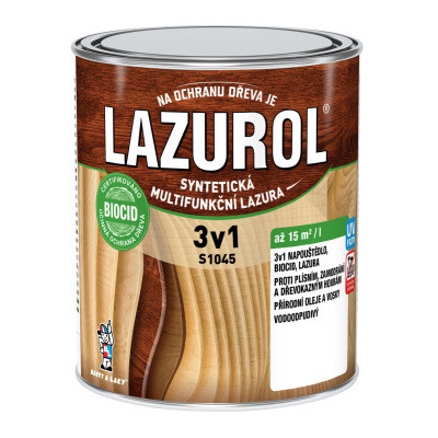 Lazurol 3v1 S1045 tenkovrstvá lazura na dřevo T064 buk 0,75 l