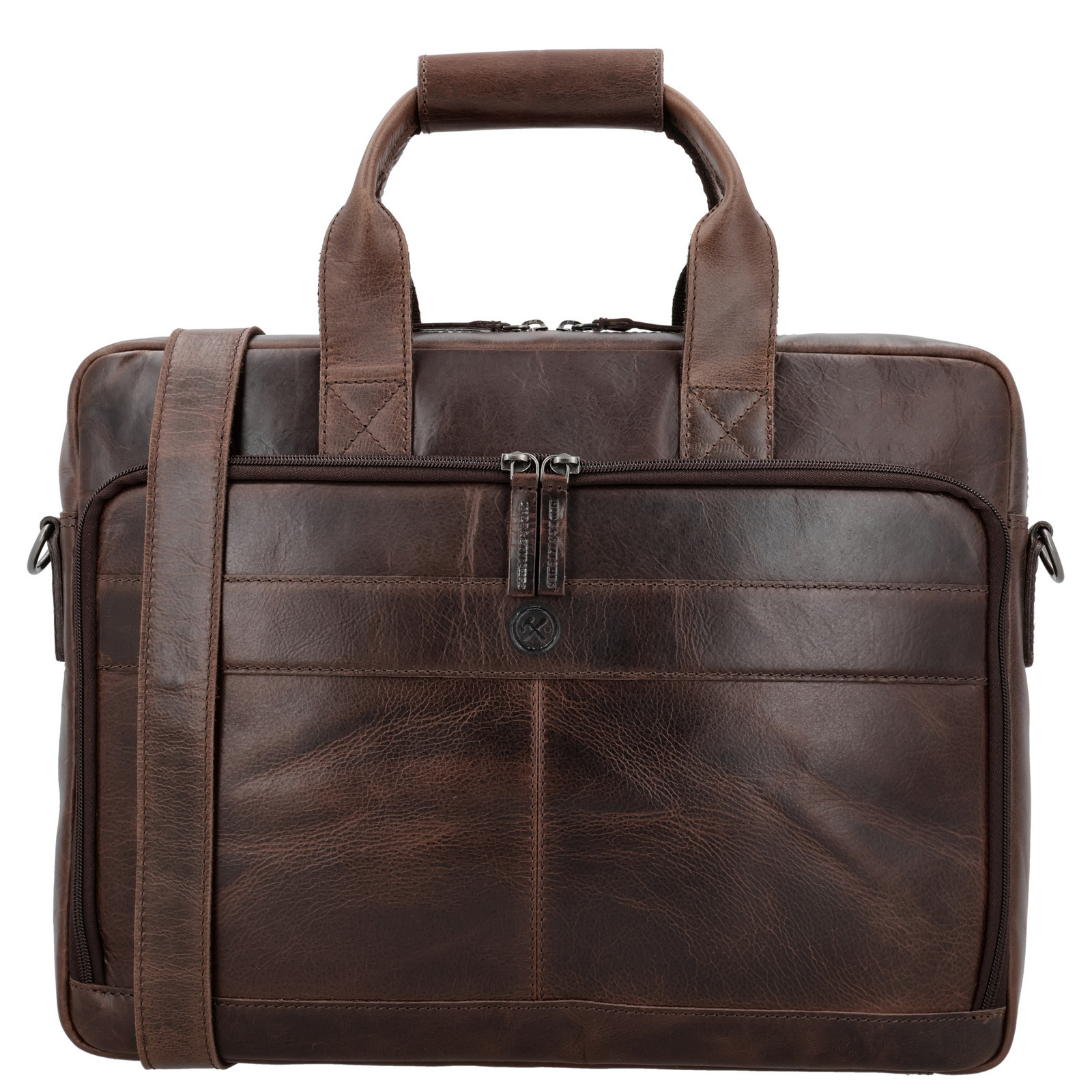 Kožená Business taška - Next Navajo - Hide & Stitches - 8 L - tmavě hnědá - 15,6” v dárkovém balení