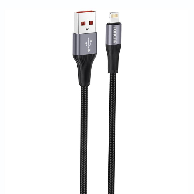 Kabel USB-A na Lightning Foneng X112 2,4A, 1m (černý)